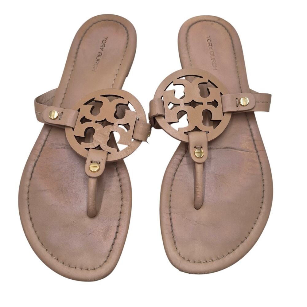 Tory Burch Miller Soft leather sandals in a light tan Women's size 7.5